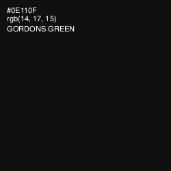#0E110F - Gordons Green Color Image